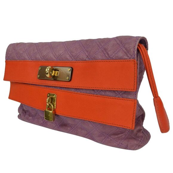 Marc Jacobs Quilted Double Flap Foldover Clutch - Picture 3 of 8